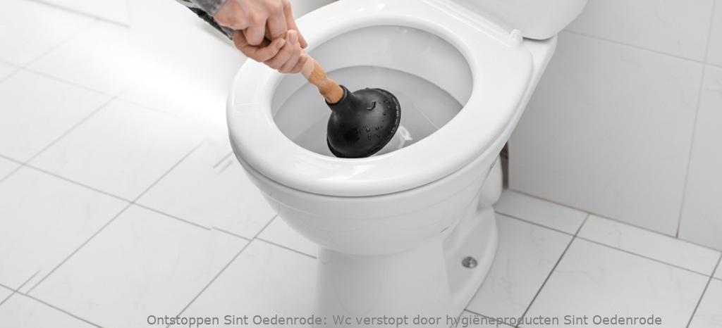 Wc verstopt door hygiëneproducten Sint Oedenrode